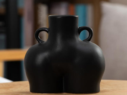 Small Matte Black Ceramic Vase For Home Decor And Dried Flower Arrangements-1915198367726702592