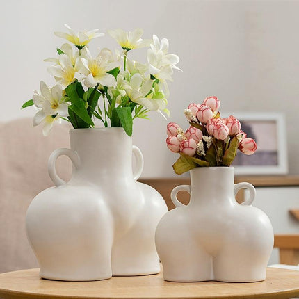 Large Matte Black Ceramic Vase For Home Decor And Dried Flower Arrangements-1915197860543074310