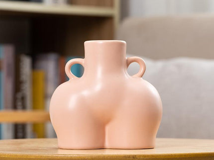 Small Matte Pink Ceramic Vase For Home Decor And Dried Flower Arrangements-1915197698974289927