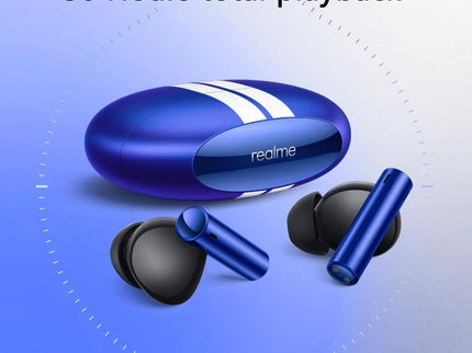Blue Wireless Active Noise-Cancelling Earbuds For Sports-1922443421608448004