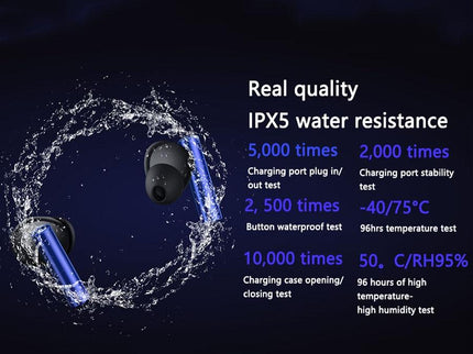 Blue Wireless Active Noise-Cancelling Earbuds For Sports-1922443421608448008