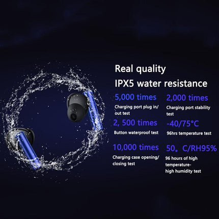 Blue Wireless Active Noise-Cancelling Earbuds For Sports-1922443421608448008