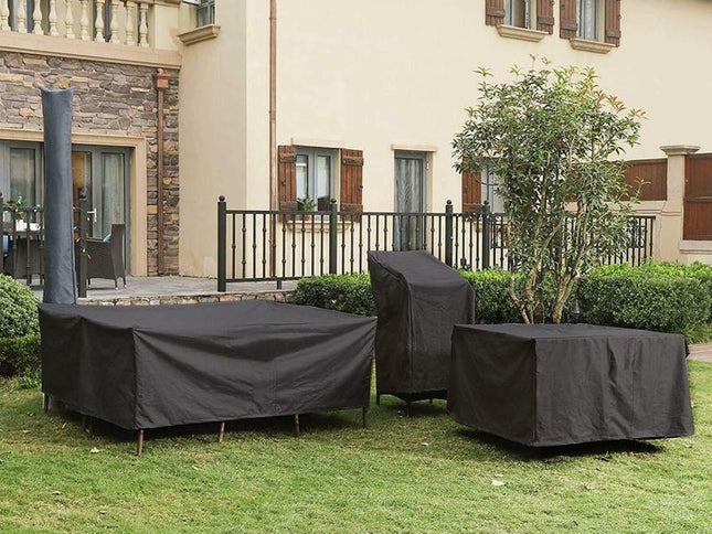 Waterproof Outdoor Furniture Cover - 210X110X70Cm - Dustproof & Uv-Proof - Oxford Cloth - Black-1915196970448850946