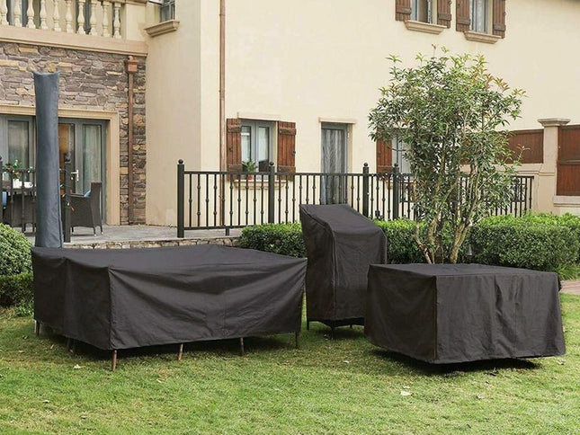 Waterproof Outdoor Furniture Cover - Protects From Dust And Uv - 123X123X74Cm - Black-1915196666751881218