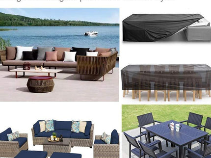 Waterproof Outdoor Furniture Cover For Garden Table And Chairs - 325X208X58Cm-1915196662234615812