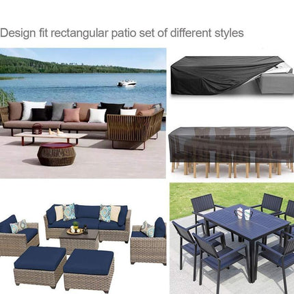Waterproof Outdoor Furniture Cover For Table And Chairs - 130X130X75Cm-1969996398317408260