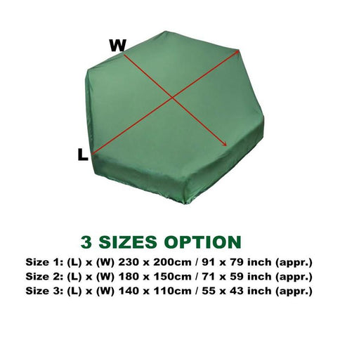 Waterproof Hexagonal Toy Cover - Uv & Dust-Proof - 230X200Cm - Green-1915196912965914626