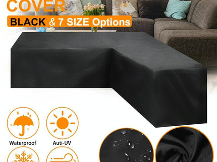 Waterproof Outdoor Corner Sofa Cover - 155X95X68 Black-1915196660586254340