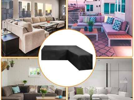 210X270X85Cm Black Outdoor Corner Sofa Cover For Garden Furniture-1915196662683406341