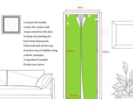 2-Piece Diy 3D Door Sticker Set For Creative Home Decor-1915196999704121351