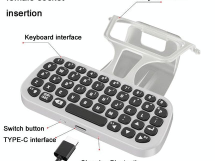 Wireless Bluetooth Gamepad With Headphone Jack For Ps5 - White-1915196818136895491