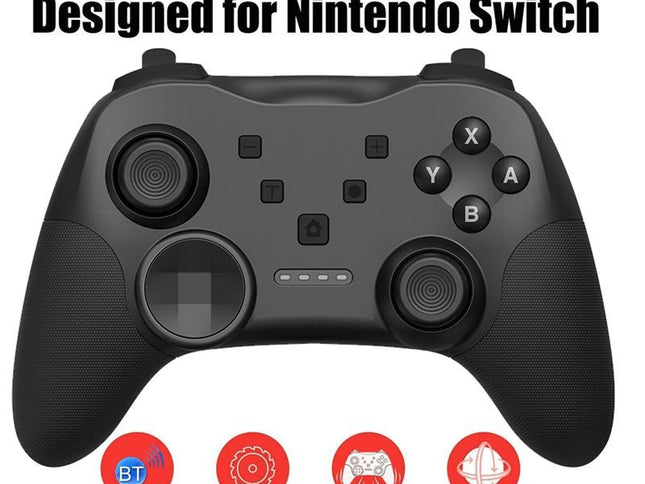 Wireless Bluetooth Game Console Handle For Nintendo Switch With Vibrating Gyroscope - Black-1915196913448259585