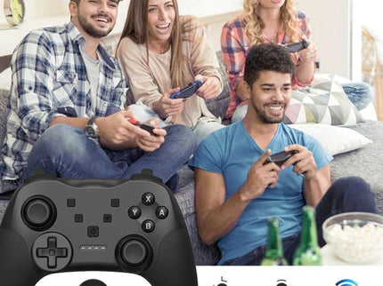 Wireless Bluetooth Game Console Handle For Nintendo Switch With Vibrating Gyroscope - Black-1915196913448259589