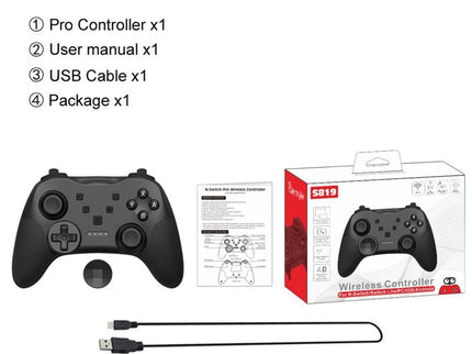 Wireless Bluetooth Game Console Handle For Nintendo Switch With Vibrating Gyroscope - Black-1915196913448259590
