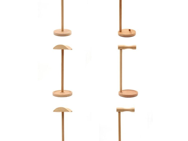 Solid Wood Desktop Headset Display Stand - Elegant Design-1915198101992378369