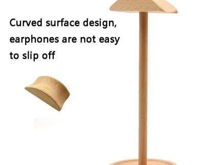 Solid Wood Desktop Headset Display Stand - Elegant Design-1915198101992378371