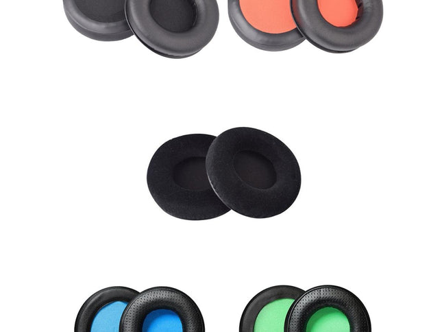 2-Pack Headset Sponge Earmuffs For Razer Kraken 7.1 V1 Pro - Black / Orange-1915198129683173377
