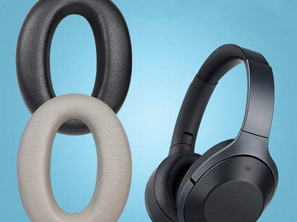2 Leather Headset Earmuffs For Sony 1000Xm4 With Snap - Black-1922443459873083397