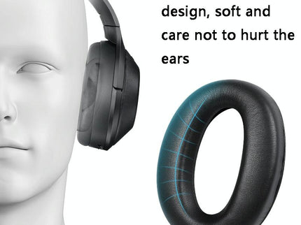 2 Leather Headset Earmuffs For Sony 1000Xm4 With Snap - Champagne-1915198145483116546