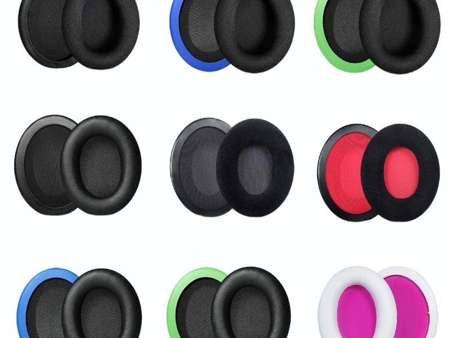 2-Pack Headset Earmuffs For Kingston Hyperx Cloud Ii / Alpha / Flight / Stinger - Black & Red Velvet-1915197457155887105