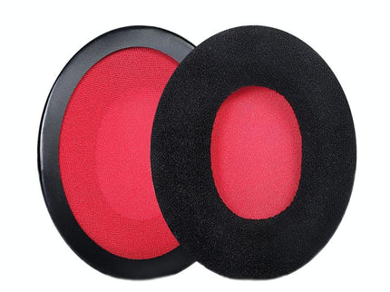 2-Pack Headset Earmuffs For Kingston Hyperx Cloud Ii / Alpha / Flight / Stinger - Black & Red Velvet-1915197457155887111