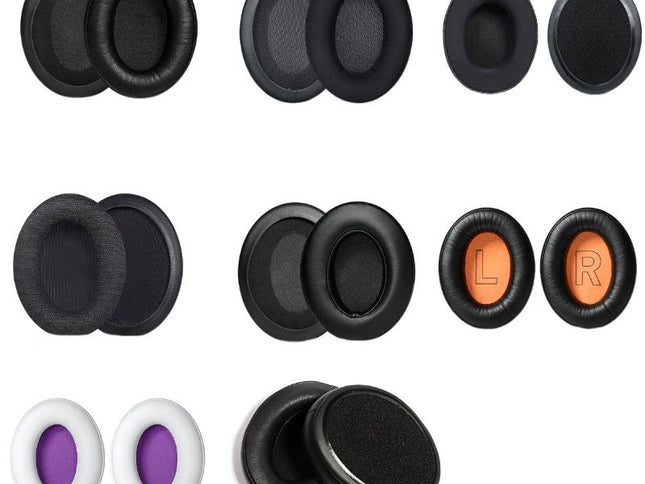2-Pack Headset Earmuffs For Kingston Hyperx Cloud Ii - Black / Orange-1915197665369526273