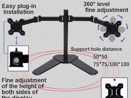 Adjustable Dual Monitor Stand For Desktop-1915198315344039940