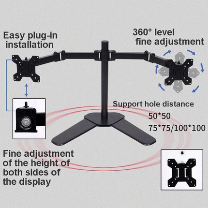 Double Screen Desktop Monitor Stand - Lifting Bracket-1964932332515364868