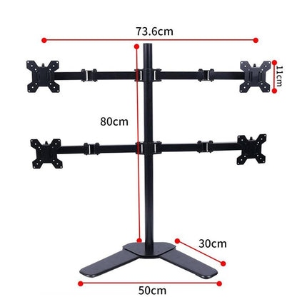 Multi-Screen Desktop Monitor Stand Base - Lifts And Organizes-1964932316652507138