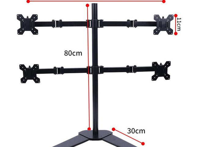 Multi-Screen Desktop Monitor Stand Base - Lifts And Organizes-1915197980936376322