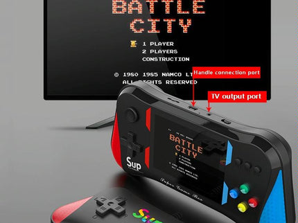 Double-Black Handheld Game Console With 3.5-Inch Screen-1915197974133215235