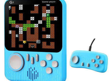 Ultra-Thin Handheld Game Console With 666 Built-In Games - Double Blue 3.5 Inch-1915197952100536327