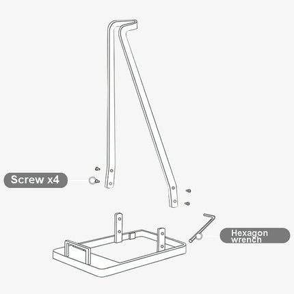 Non-Punch Storage Bracket For Dyson Vacuum - Universal Floor Mount Black-1915197827315798022