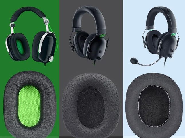 Black Mesh Earpads For Razer Blackshark V2 Usb Sound / Pro Headset - 1 Pair-1922443457511690241