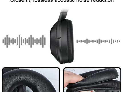 2-Pack Leather Earpads For Sony Wh-1000Xm4 - Black With Buckle-1915198123827924996