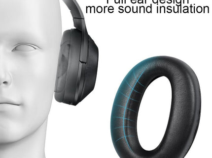 Blue Leather Earpads For Sony Wh-1000Xm4 - Set Of 2-1915197632448434178