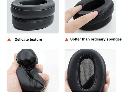 2-Pack Protein Skin Earpads For Sony Wh-Xb900N Headset - Black-1922443460724527107