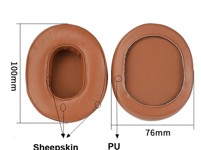 2-Pack Sheepskin Earmuffs For Audio-Technica Ath-M50 / M40 / M50X / Msr7 - Black-1915198312865206274