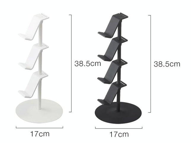 3-Tier Desktop Gamepad And Headphone Storage Rack - White-1915198262067990529