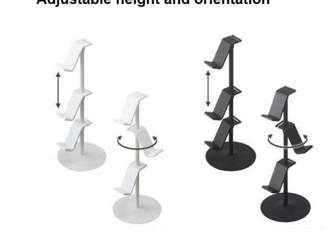 3-Tier Desktop Gamepad And Headphone Storage Rack - White-1915198262067990530
