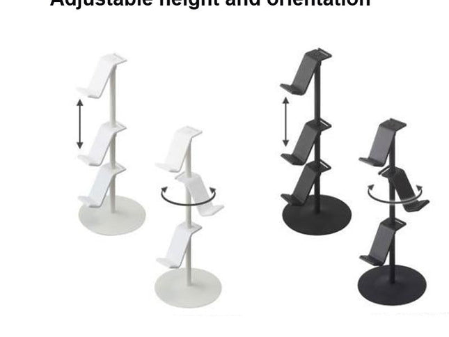 3-Tier Desktop Gamepad And Headphone Storage Rack - Black-1915198091028467714