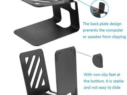 Double Layer Portable All-Aluminum Laptop Stand With Cooling Speaker-1915198134091386885