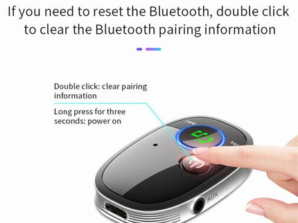 Wireless Car Bluetooth Music Receiver - Black-1915196889184210947