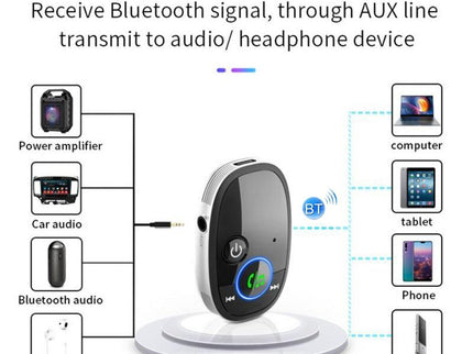 Wireless Car Bluetooth Music Receiver - Black-1915196889184210948