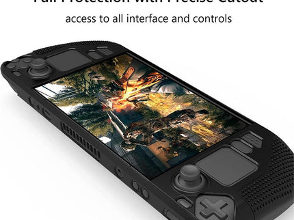 Anti-Slip Silicone Case For Steam Deck - Black-1915196875330424834
