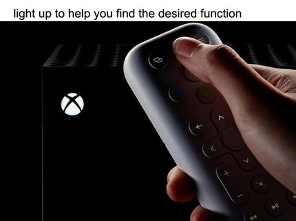 Long Backlit Media Remote For Xbox - Black-1915198345937293317
