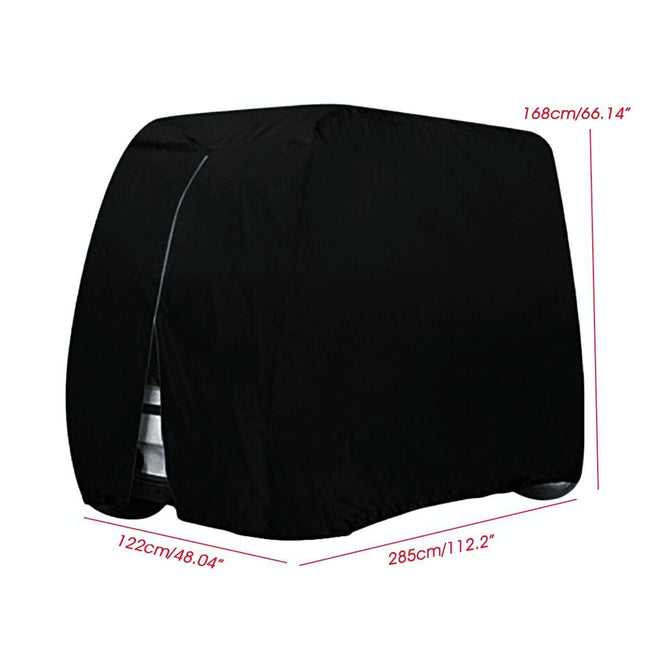 Waterproof Golf Cart Cover - 275 X 122 X 168 Cm - Black-1964932218187026434