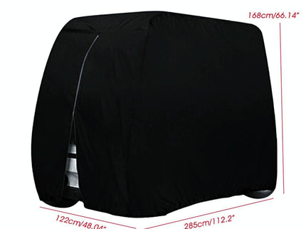 Waterproof Golf Cart Scooter Cover - 285X122X168Cm - Black-1915196650406678530
