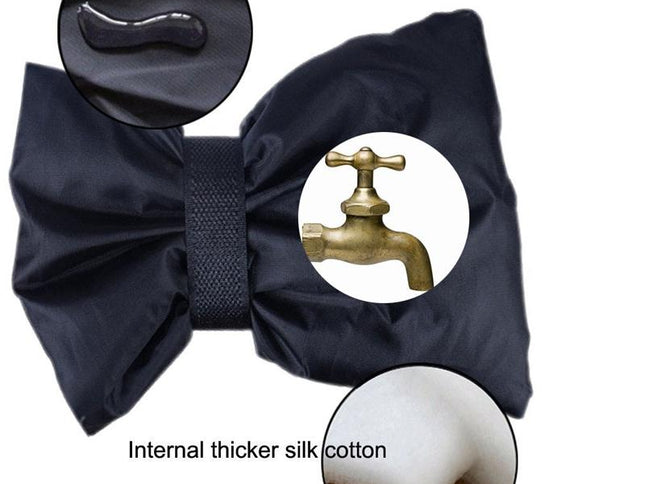 Outdoor Faucet Frost Cover - Oxford Cloth Rope Model Black-1915196972764106754