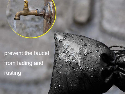 Outdoor Faucet Frost Cover - Oxford Cloth Rope Model Black-1915196972764106757